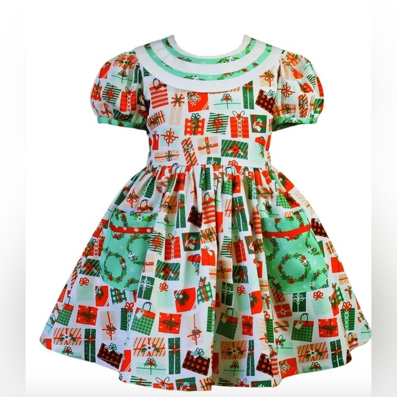 LITTLE MISS MARMALADE ‘Tis the Season’ Christmas Lottie Girls Dress 10/12 - Picture 15 of 15